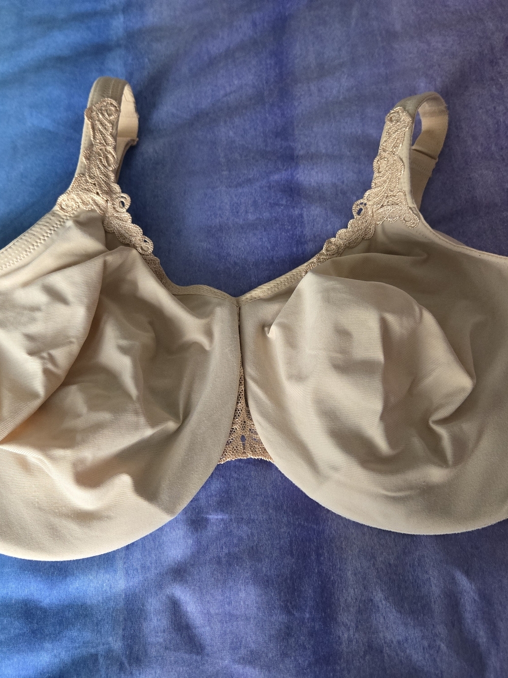 Wacoal Beige Full-Coverage Underwire Bra with Lace Trim